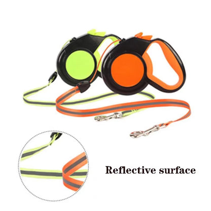 3M/5M/8Mretractable Dog Leash Nylon Extending Walking Reflective Leads Running Lead for Small Large Dogs with Dog Dispenser