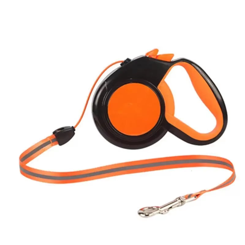 3M/5M/8Mretractable Dog Leash Nylon Extending Walking Reflective Leads Running Lead for Small Large Dogs with Dog Dispenser